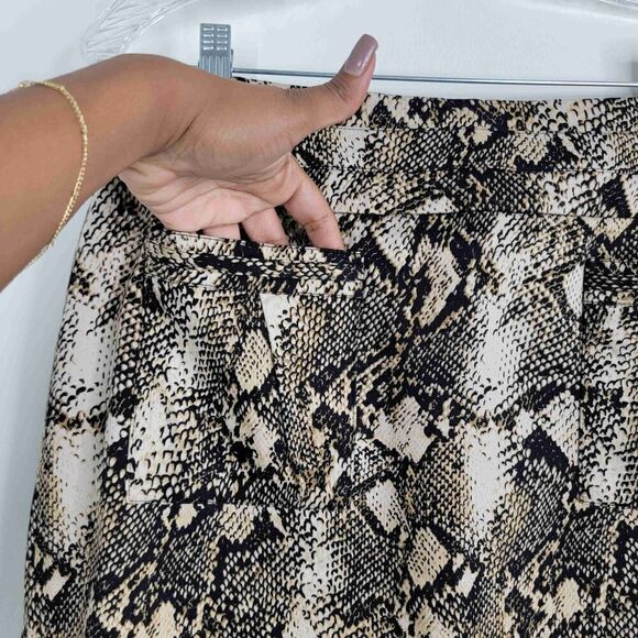 INC INTERNATIONAL CONCEPTS Brown Snakeskin Pattern Pencil Skirt Straight Size 10 - Picture 3 of 7